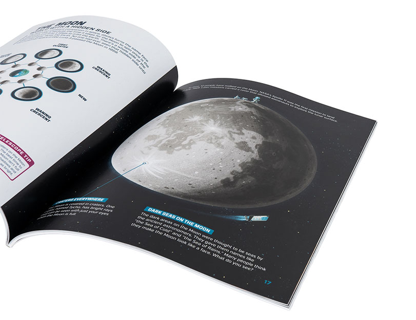 Explore the Cosmos Book Page Open to the Moon