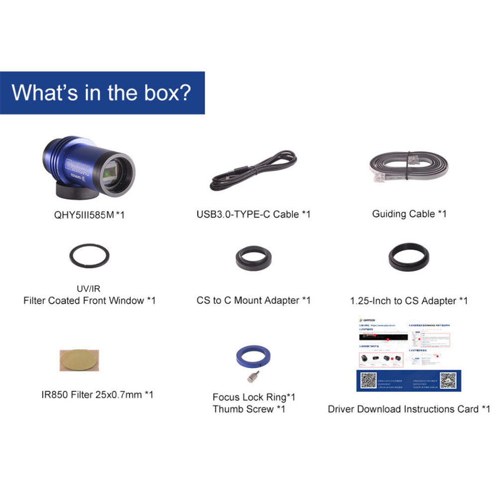 QHY5III585M What&rsquo;s In The Box