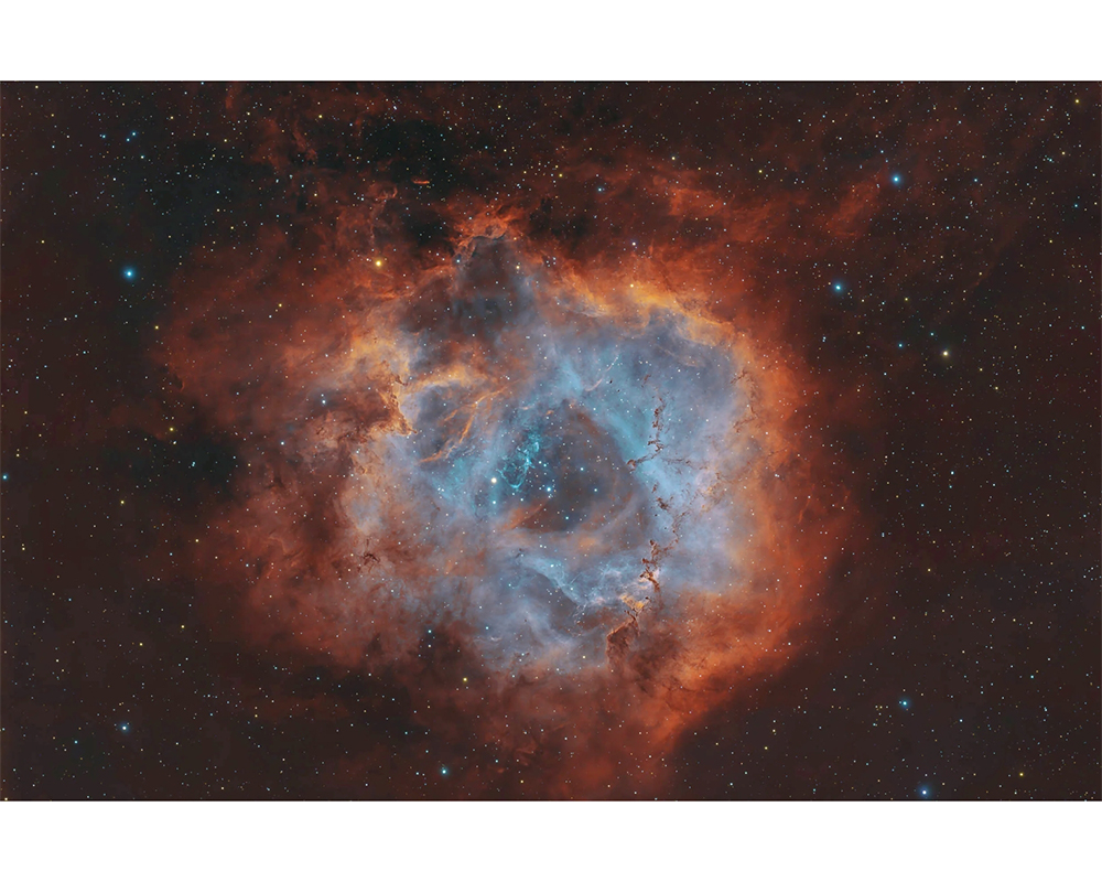 Rosette Nebula Captured w/ Vespera III, Duo-Band Filter, 3.5 hrs. Total Integration Time