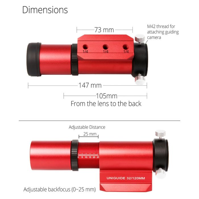 William Optics 32mm Uniguide Red