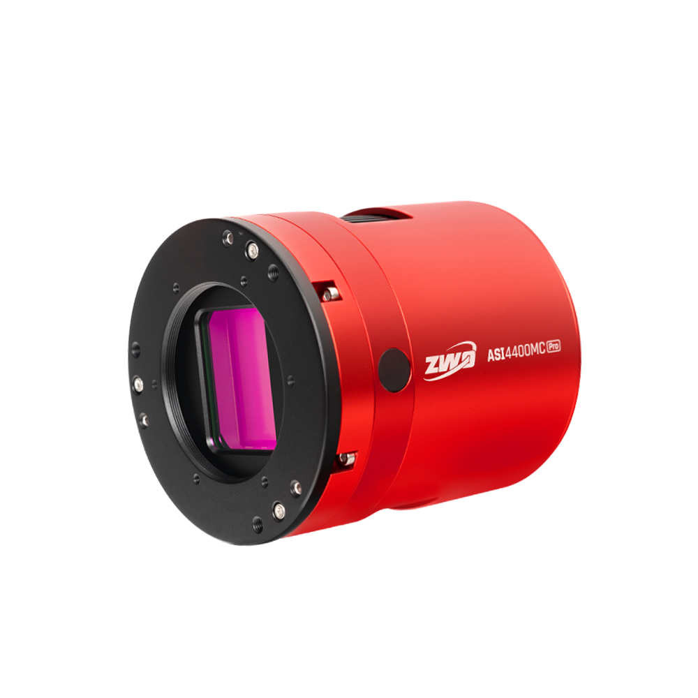 ZWO ASI4400MC Pro angled forward and to the left