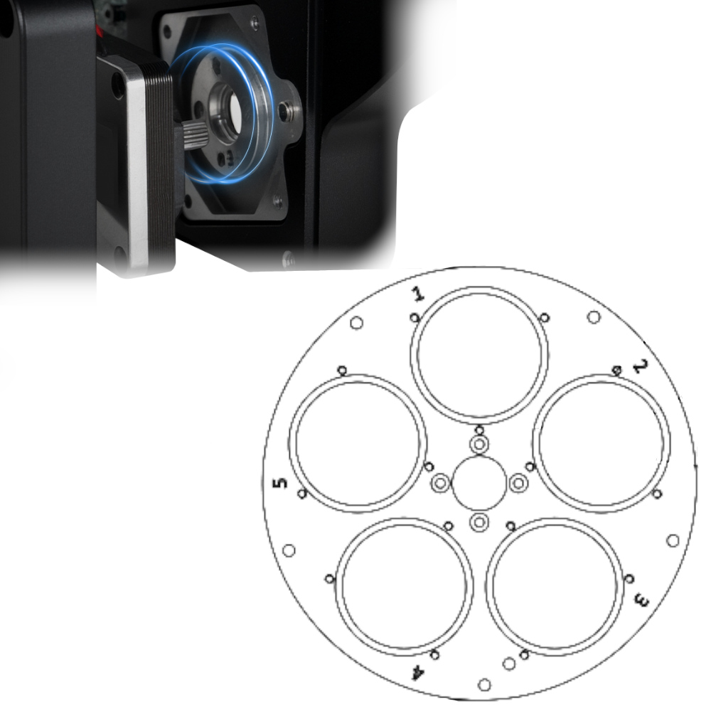 The ZWO 5 Position filter wheel carousel
