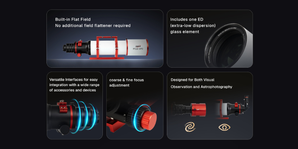 ZWO FF90 Key Specifications