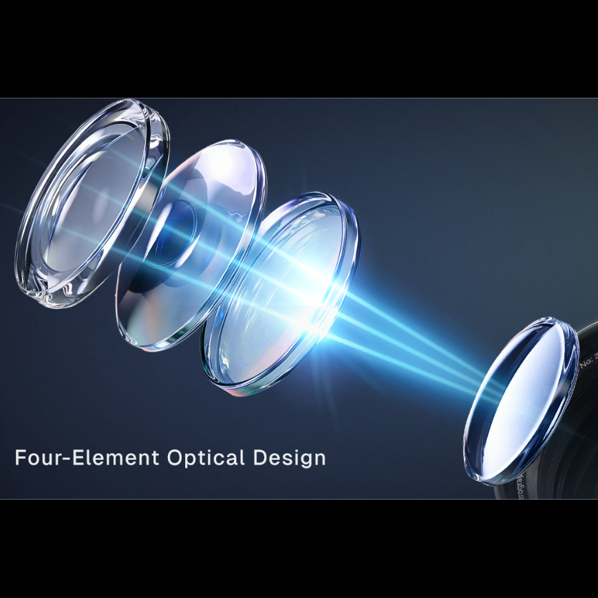 Graphic showing quadruplet optics