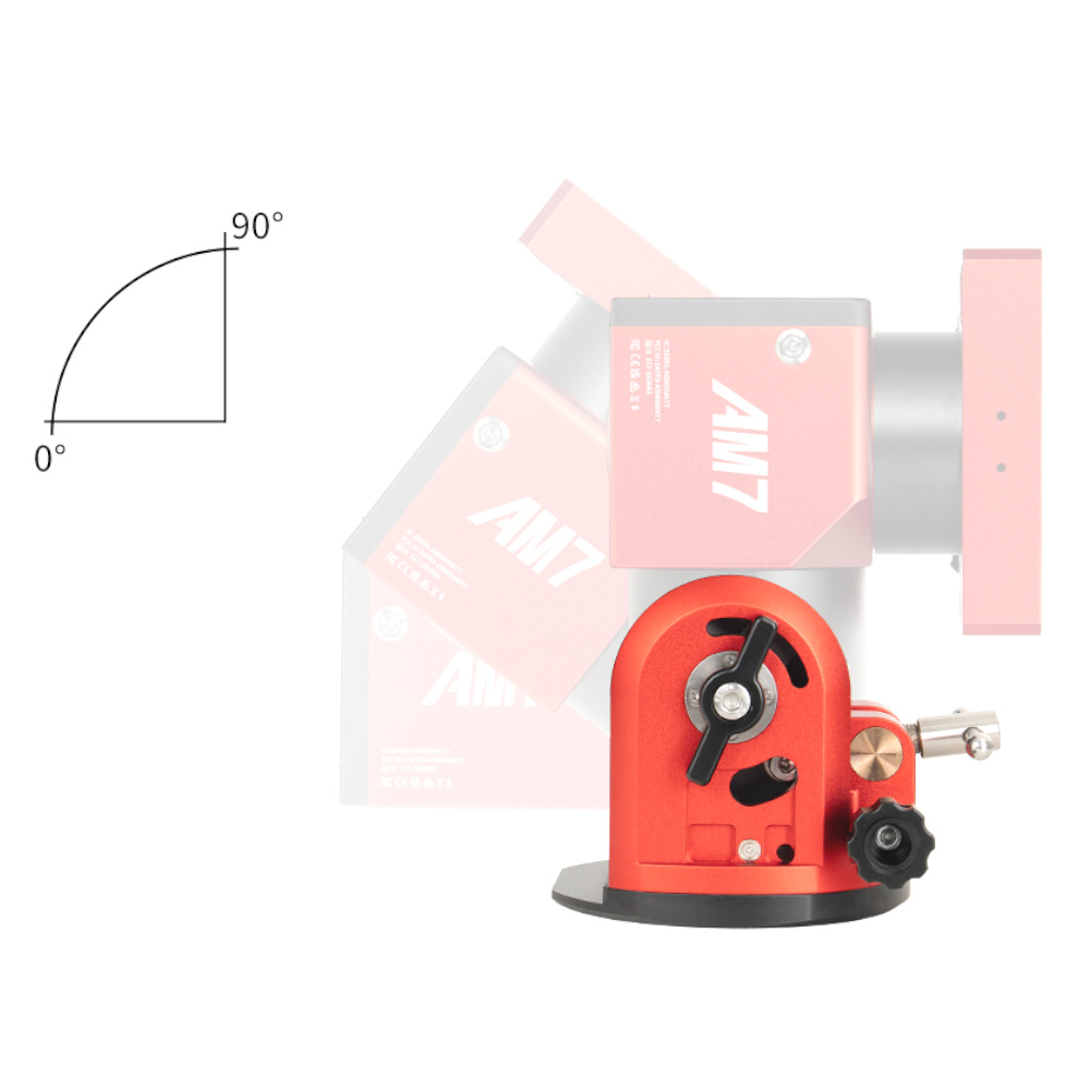 Image of AM7 adjusted to 90 degrees, with ghost images of it adjusting to ranges in between and starting at 0 degrees