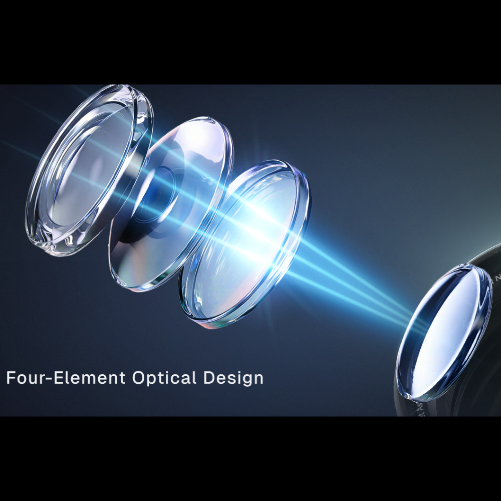 Graphic showing optics and telescope optical specs