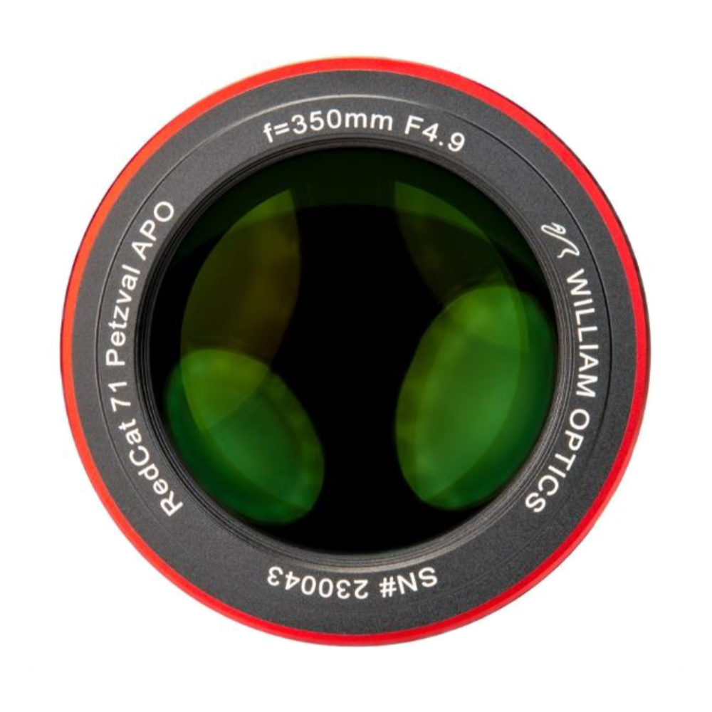 View of RedCat 71's front objective lens