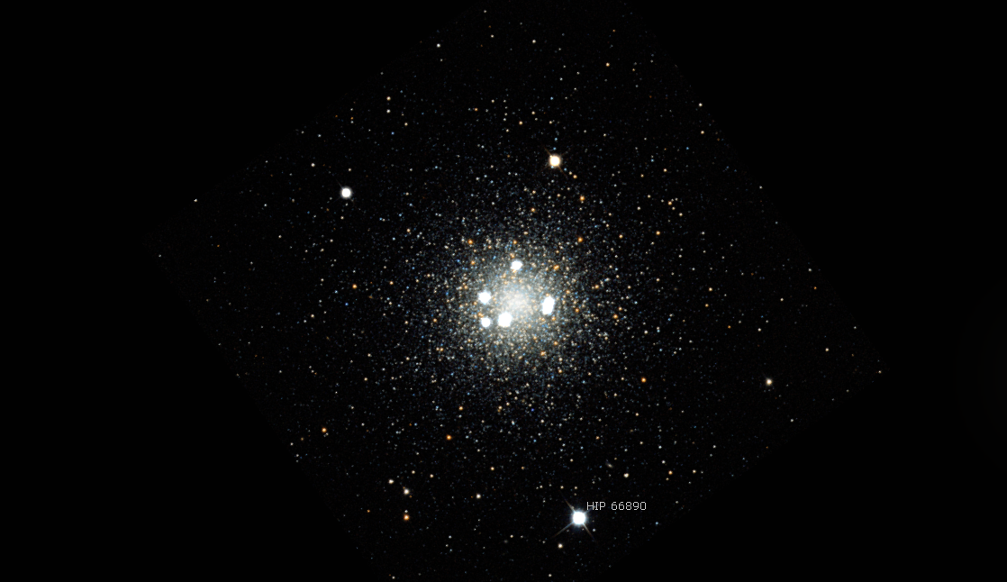 Simulated View of Messier 3 through a Telescope