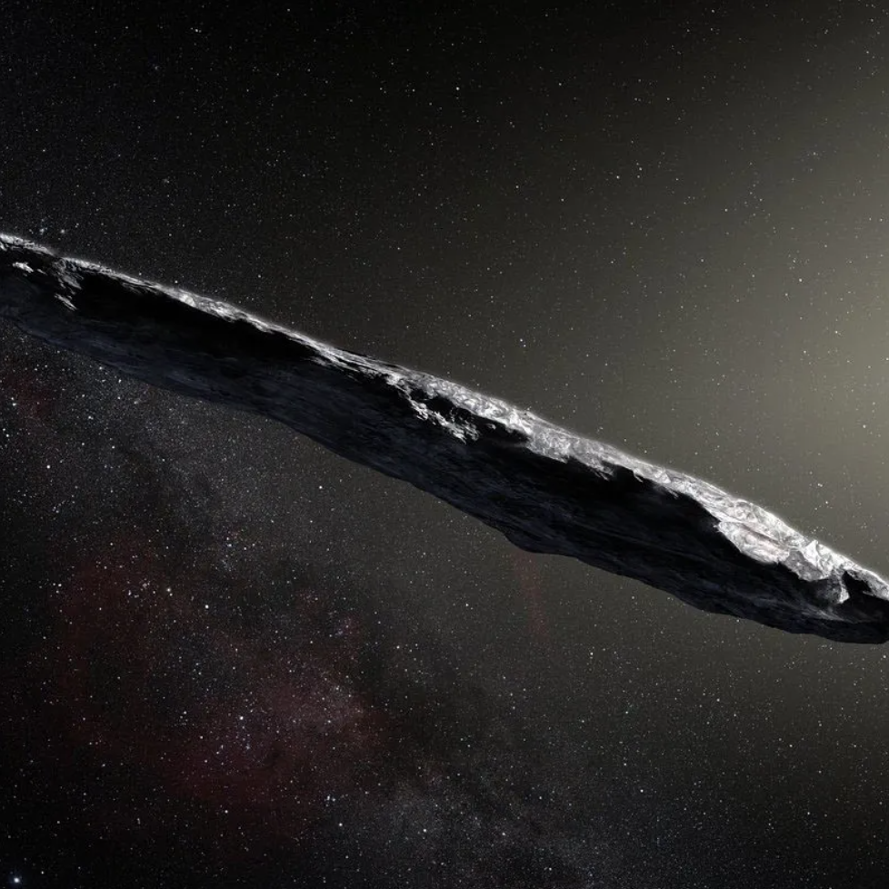 Artist's concept of interstellar object1I/2017 U1 ('Oumuamua)