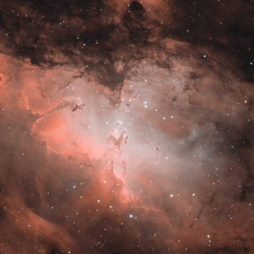 {{Apertura AD8 Dobsonian reflector telescope, front of tube facing camera}}