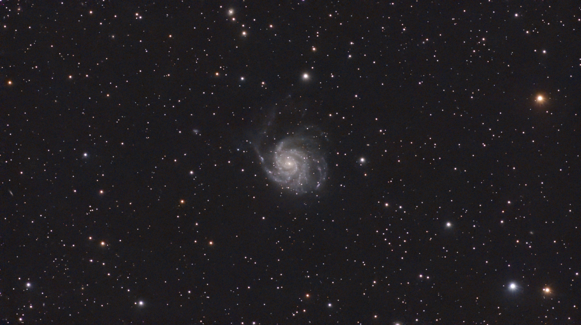 M101, The Pinwheel Galaxy, Captured w/ DWARF Mini, 4 hrs. Total Integration Time.