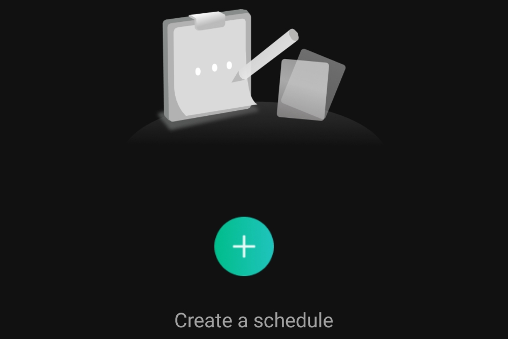 Screen shot of scheduling a session with the DWARF Mini through the DWARFLab app
