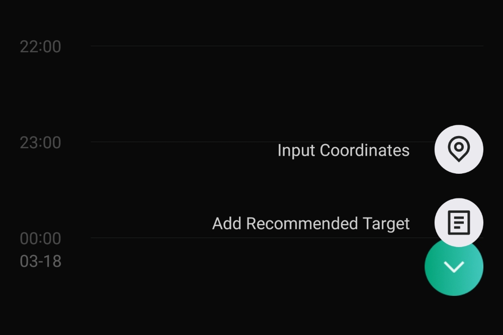 Screen shot of scheduling a session with the DWARF Mini through the DWARFLab app