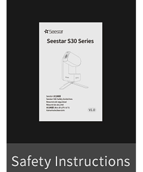 ZWO Seestar S30 Pro Smart Telescope Safety Information Packet