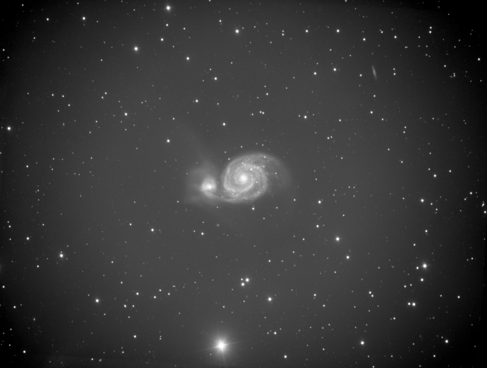 M51 without flat frames