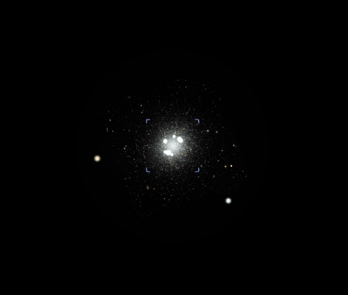 Star Cluster Through a Small Telescope