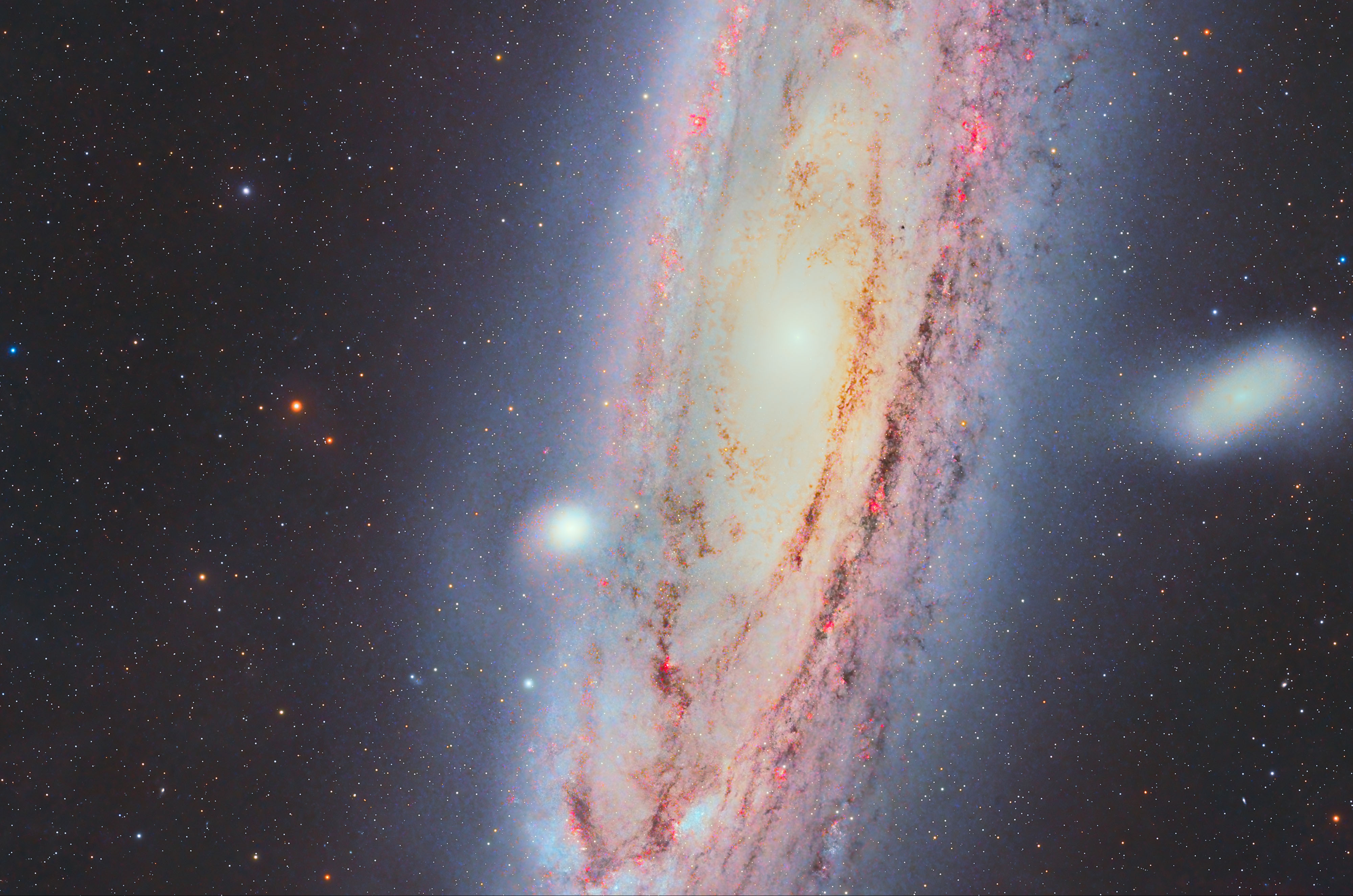 Image of the Andromeda Galaxy with Improper Composition and Cropping