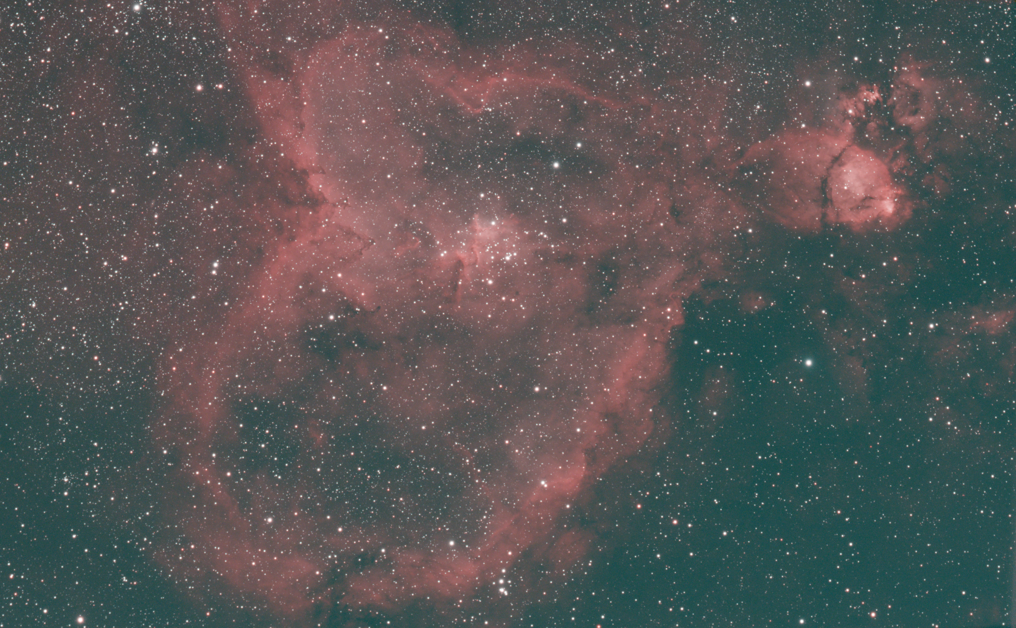 Image of the Heart Nebula with a 5 minute, single exposure