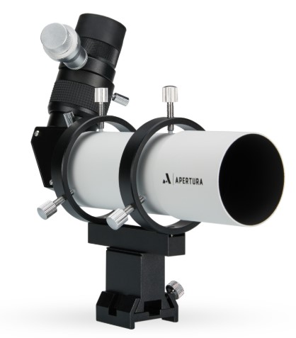 Apertura 10 x 50 Right Angle Finder Scope with Illuminated Reticle Eyepiece 