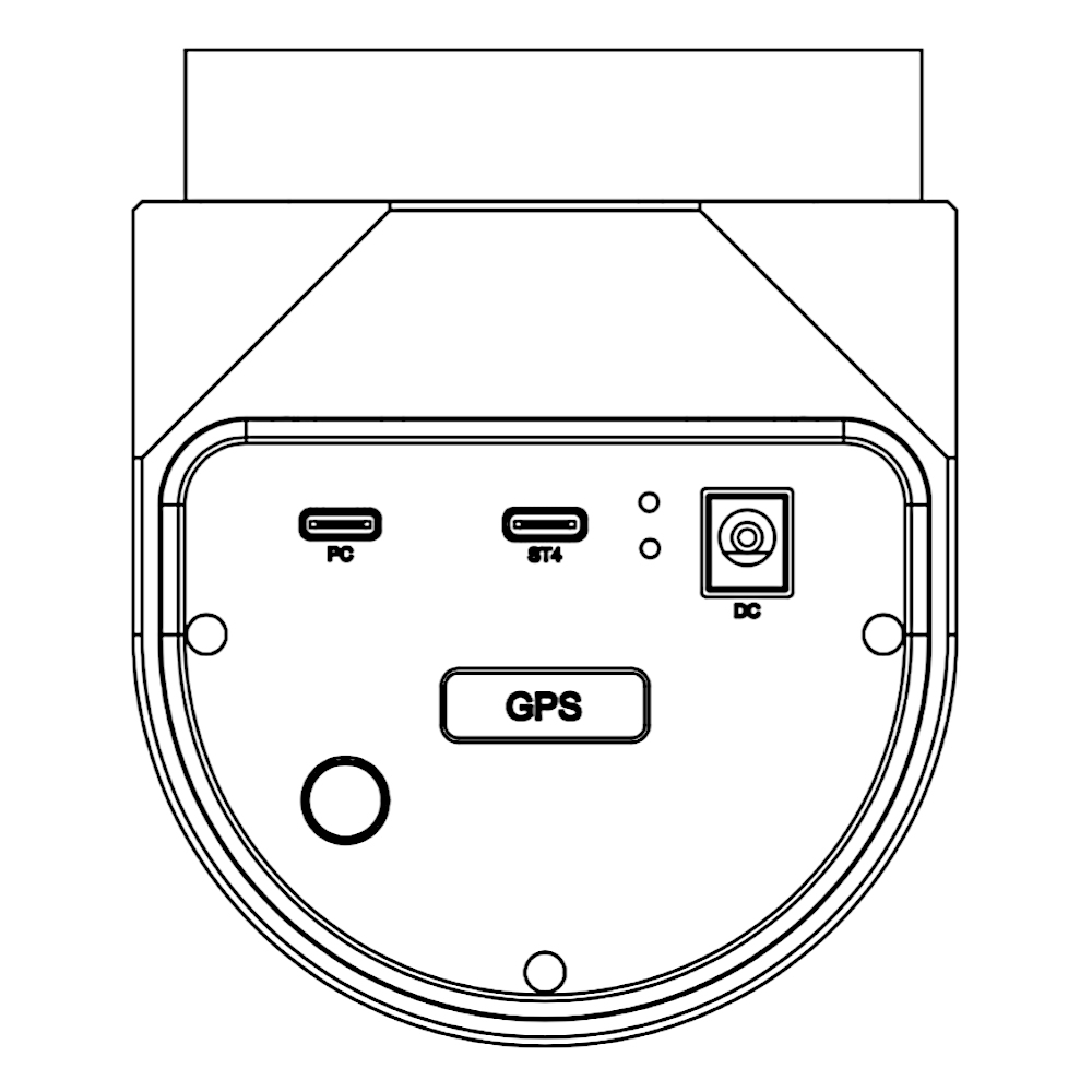 Diagram of the front of the WarpDrive mounts