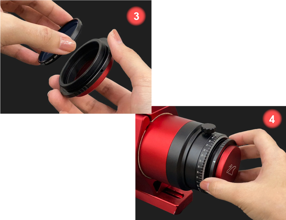 Final steps to installing a 2 inch filter