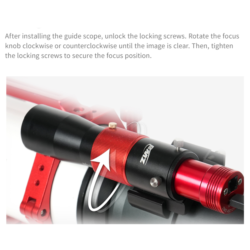 ZWO F4 Guidescope focusing