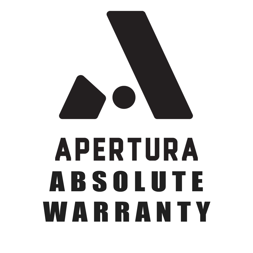 {{Apertura logo with text regarding the Absolute Warranty}}