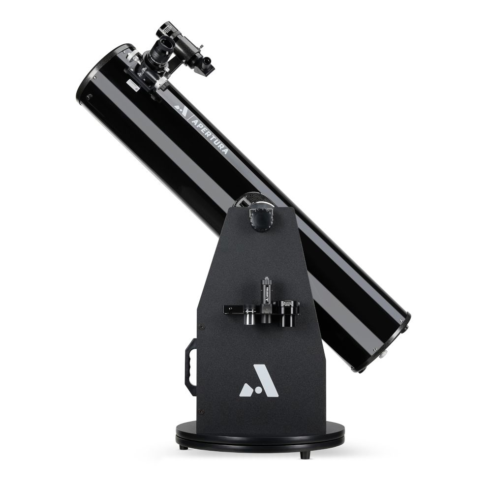 {{Apertura AD10 Dobsonian telescope, long view of left side}}