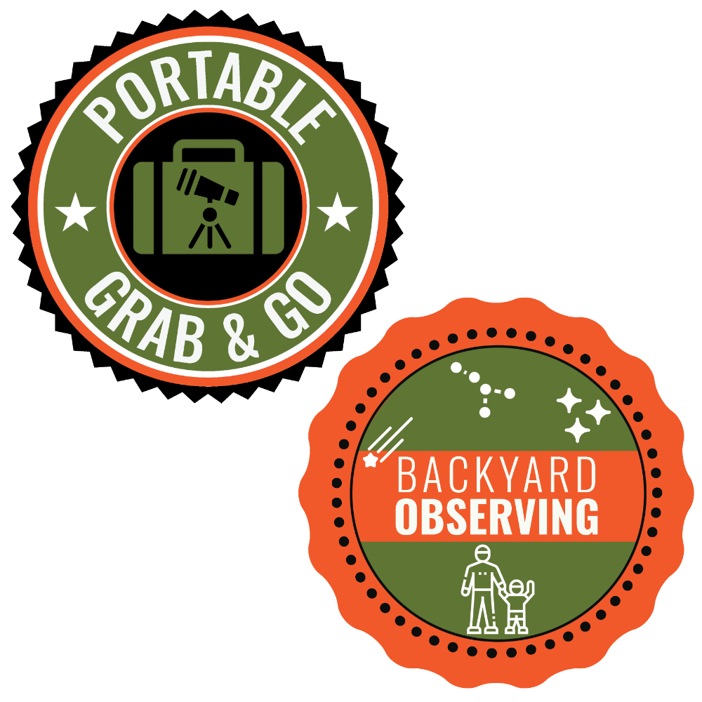 Portable grab and go badge and backyard badge