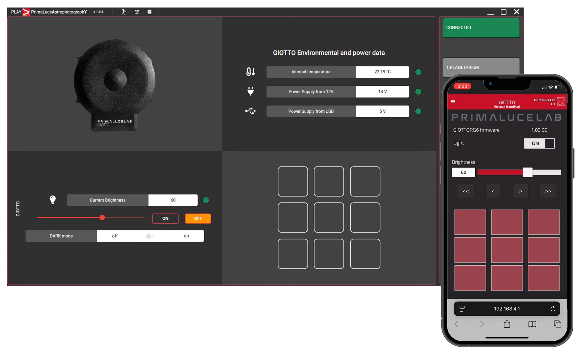 Image of GIOTTO interface