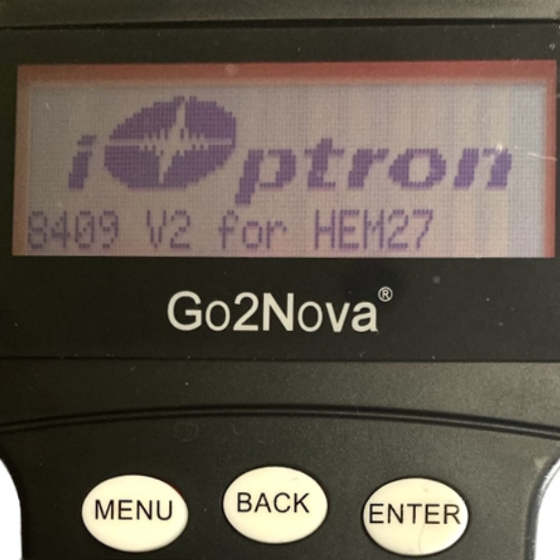 iOptron 8409V2 Screen