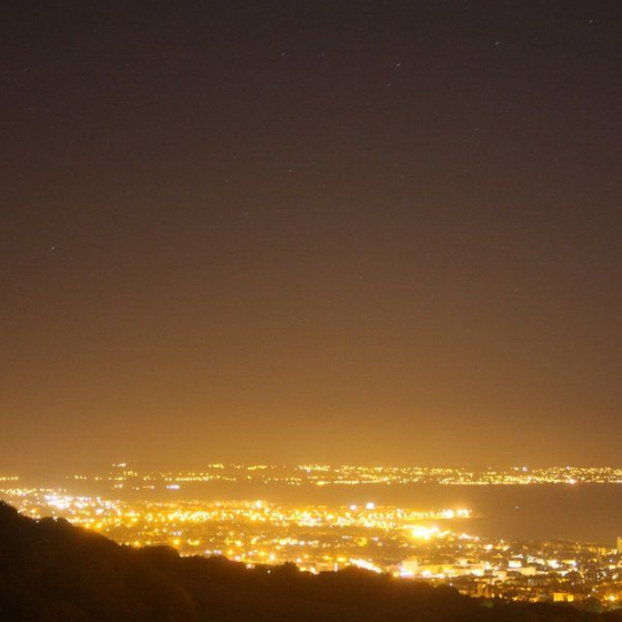 Light pollution glow