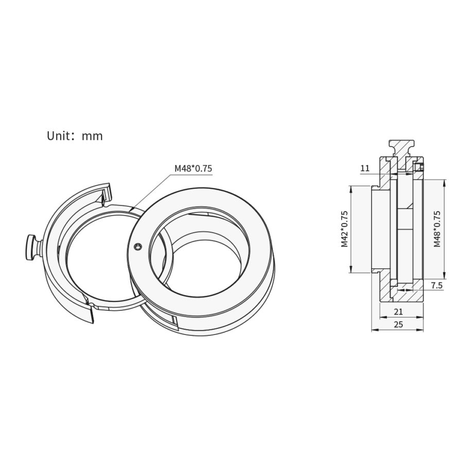 ZWO Filter Drawer diagram