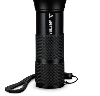 close up of flashlight base