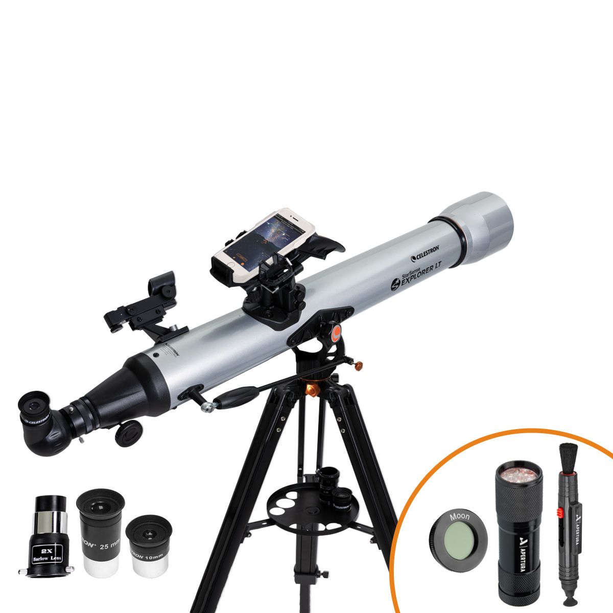  StarSense Explorer LT 80AZ Essential Telescope Bundle